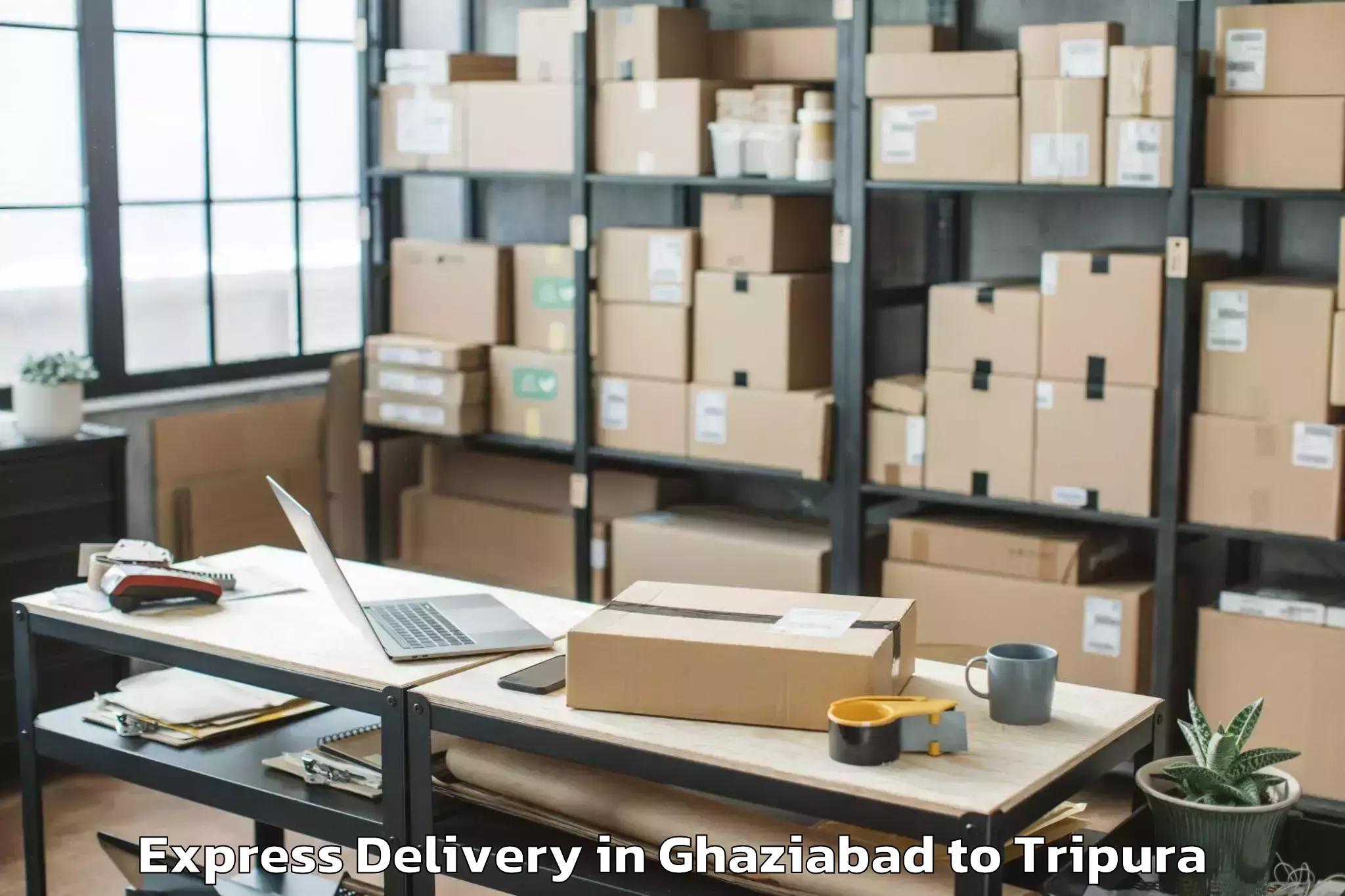 Hassle-Free Ghaziabad to Icfai University Tripura Agart Express Delivery